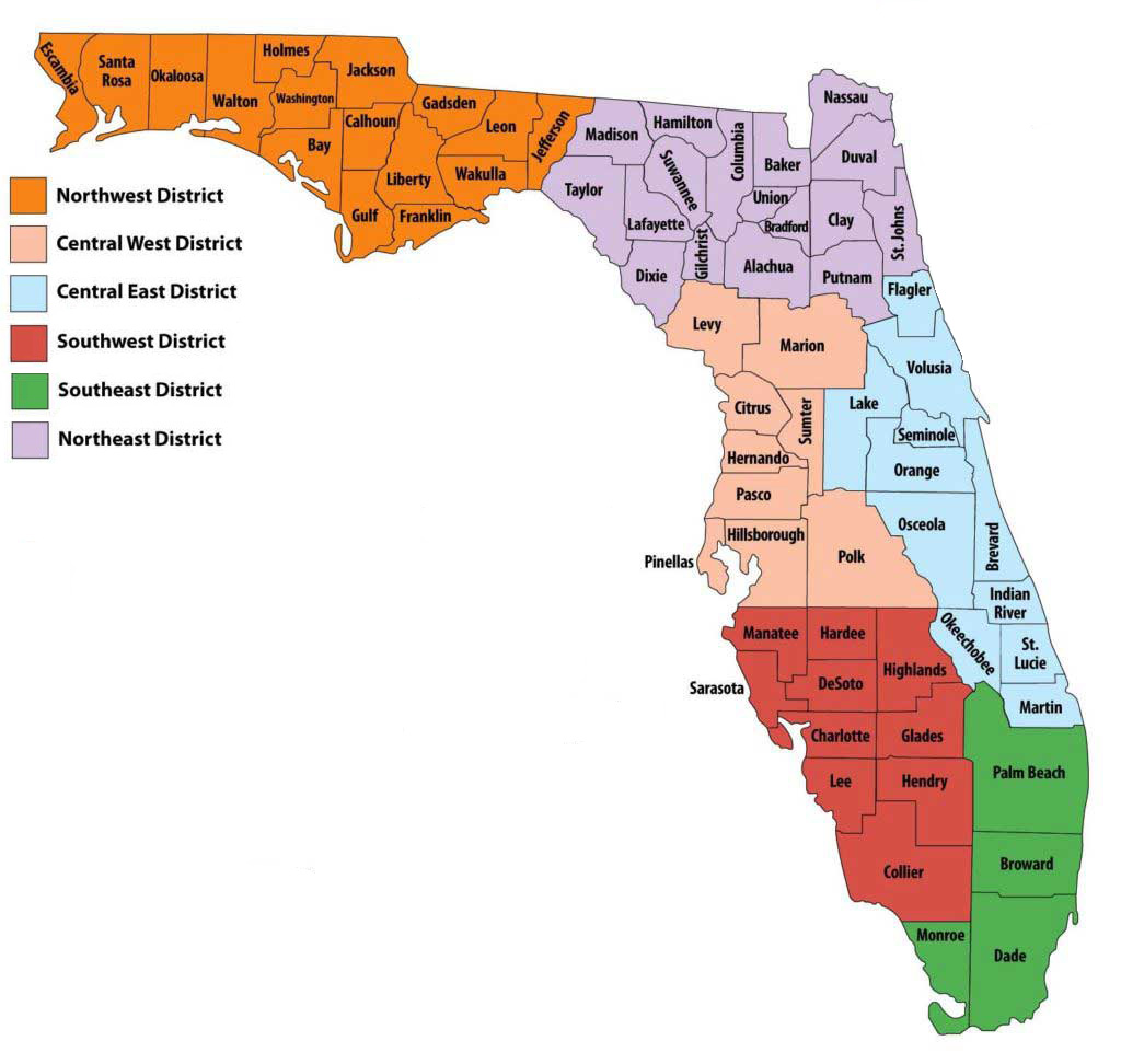 Florida County Map